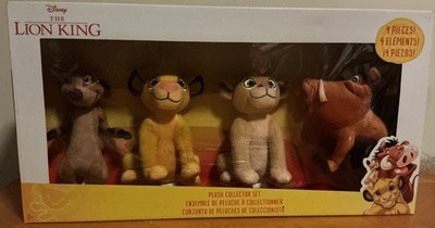 Disney The Lion King Plush Collector Set 4 Piece NIB Timon, Simba, Nala, Pumbaa