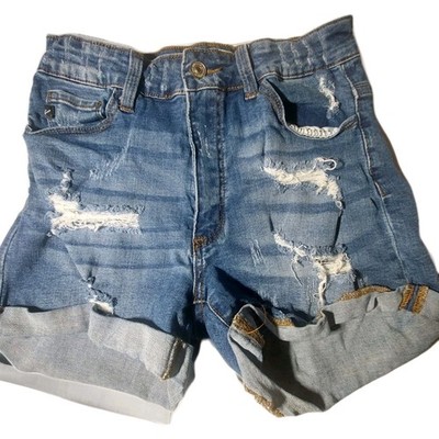 KanCan Women's Distressed Size 9 Estilo Denim Shorts Style KC7082M  Zip Fly