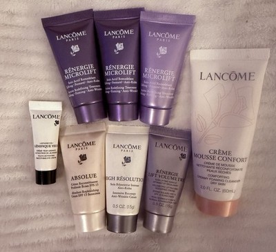 8 Pc Set New Lancôme Renergie Microlight & Lift, Absolu, Mousse, Eye Cream, Reso