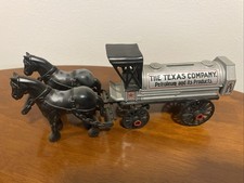 Coin Bank ERTL Texaco Horse and Tanker 8 1991 Die Cast Locking New in Box