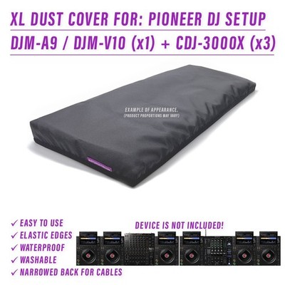 XL DUST COVER für PIONEER DJ SETUP (DJM-A9, V10 + CDJ-3000X (x3))