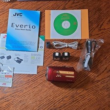 JVC Everio S GZ-MS230RU Red Camcorder 45x Zoom SD 2.7" LCD w/ Accessories