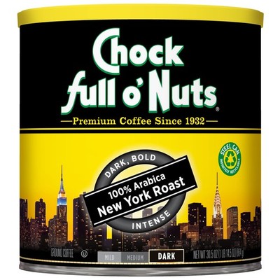 New York Roast Ground Coffee   Premium Beans in Recyclable Steel Can   Rich F...