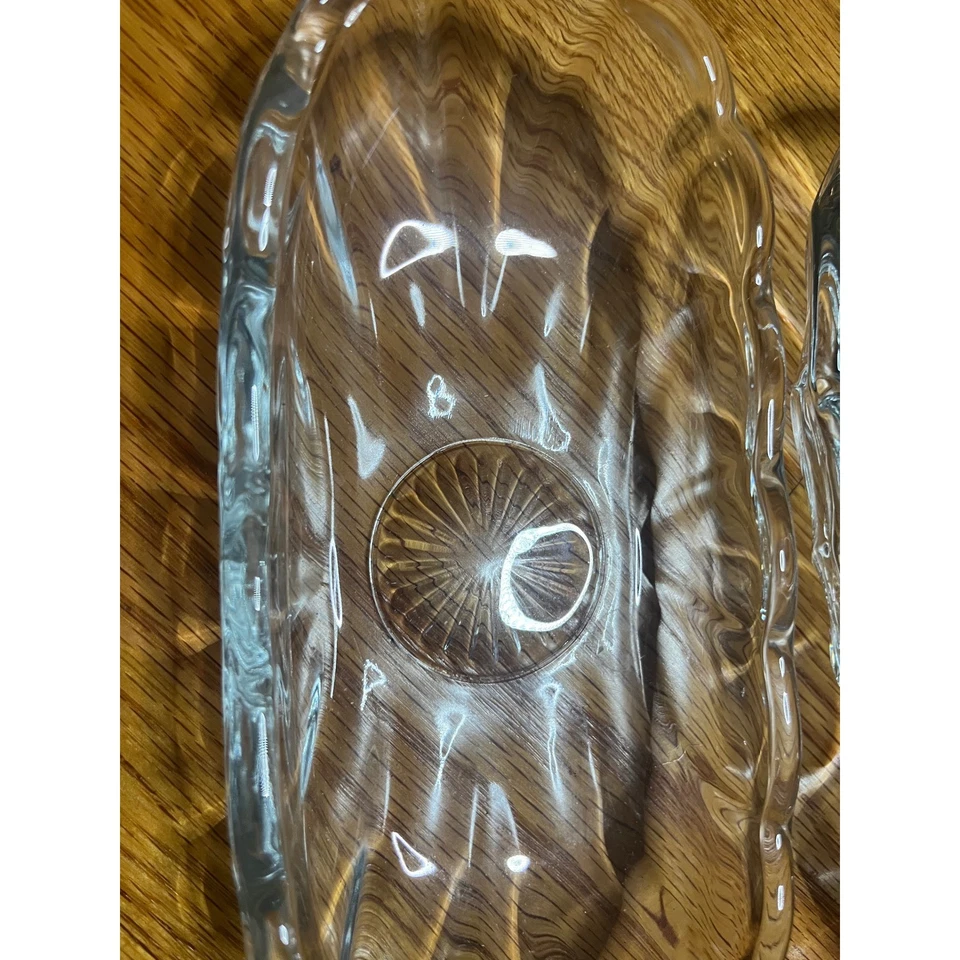 Vtg Set of 4 Anchor Hocking 8 1/2" Banana Split Dishes Scalloped Edges Perfect - Image 2 of 3