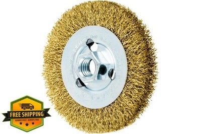 PFERD 4'' Diameter Brass Wire Wheel Brush 5/8-11 Thread