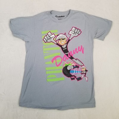 Nickelodeon Men's Gray Danny Phantom Graphic T-Shirt Small Classic Casual