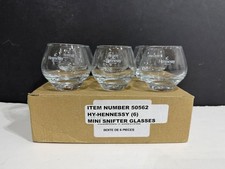 Six (6) Hennessy Cognac MINI Snifter Glasses ...