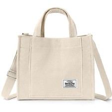 Corduroy Tote Bag for Women Small Satchel Bag Mini Tote Bag Aesthetic Crossbo...