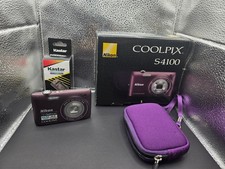 Nikon COOLPIX S4100 14.0MP Digital Camera - Plum,  W/Charger and Battery
