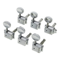 Kluson Type Chrome 15:1 Oval 6 Inline Electric Guitar Mechanical Set