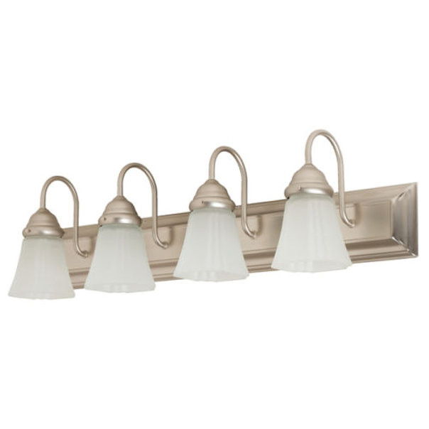 Cordelia Lighting 2174-62 4-х ламповый туалетный столик из матового никеля-Новая поврежденная коробка