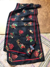 Vtg Scarf Christmas 62x20  