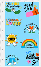 Motivational Inspirational Scrapbook Sticker Set 4" x 7" Sheet