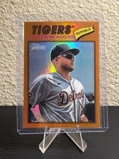 2026 Topps Heritage Chrome #208 Parker Meadows /25 Orange Parallel Tigers