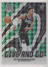 2023-24 Panini Mosaic Give and Go Green Mosaic Prizm Victor Wembanyama #12 1gh7