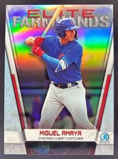 2019 Bowman Baseball Chrome Miguel Amaya Elite Farmhands #EF-MA Chicago Cubs
