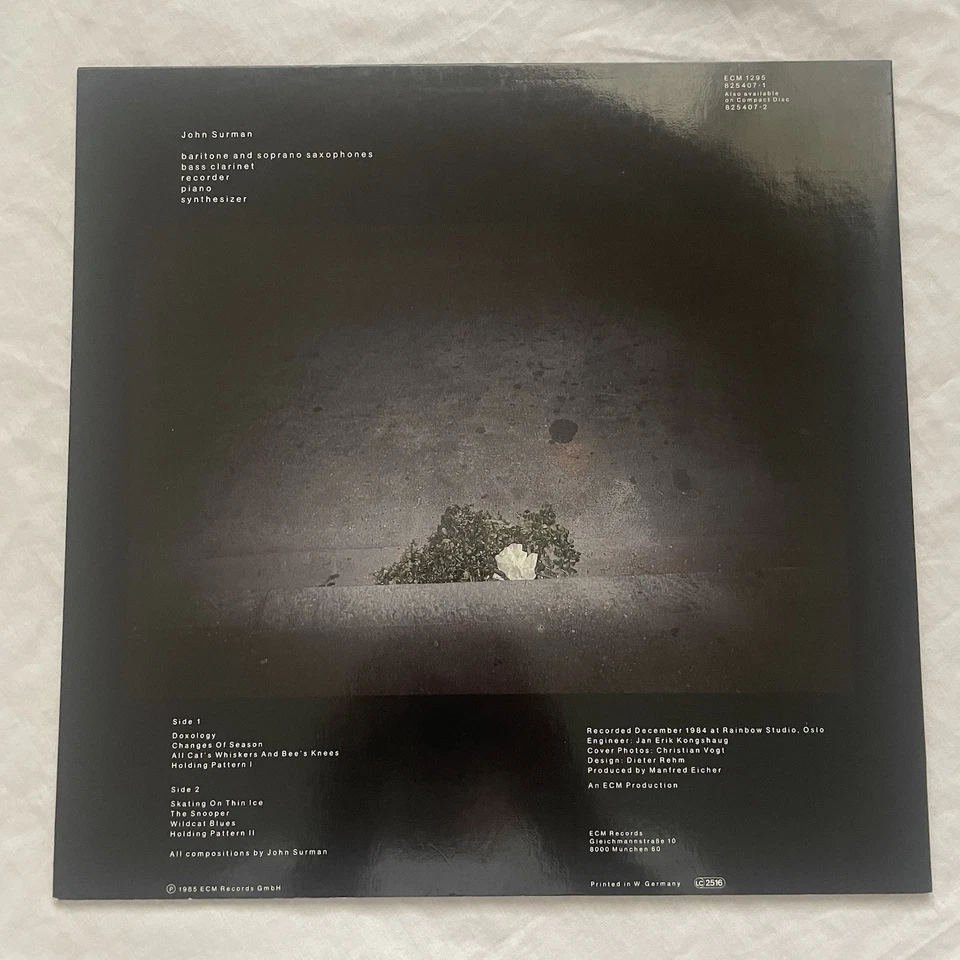 JOHN SURMAN Withholding Pattern ECM German Record LP Jazz 1985 EX EX 1295 - Image 2 of 4