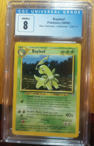 Bayleef (Unlimited) graded CGC 8 for sale on eBay