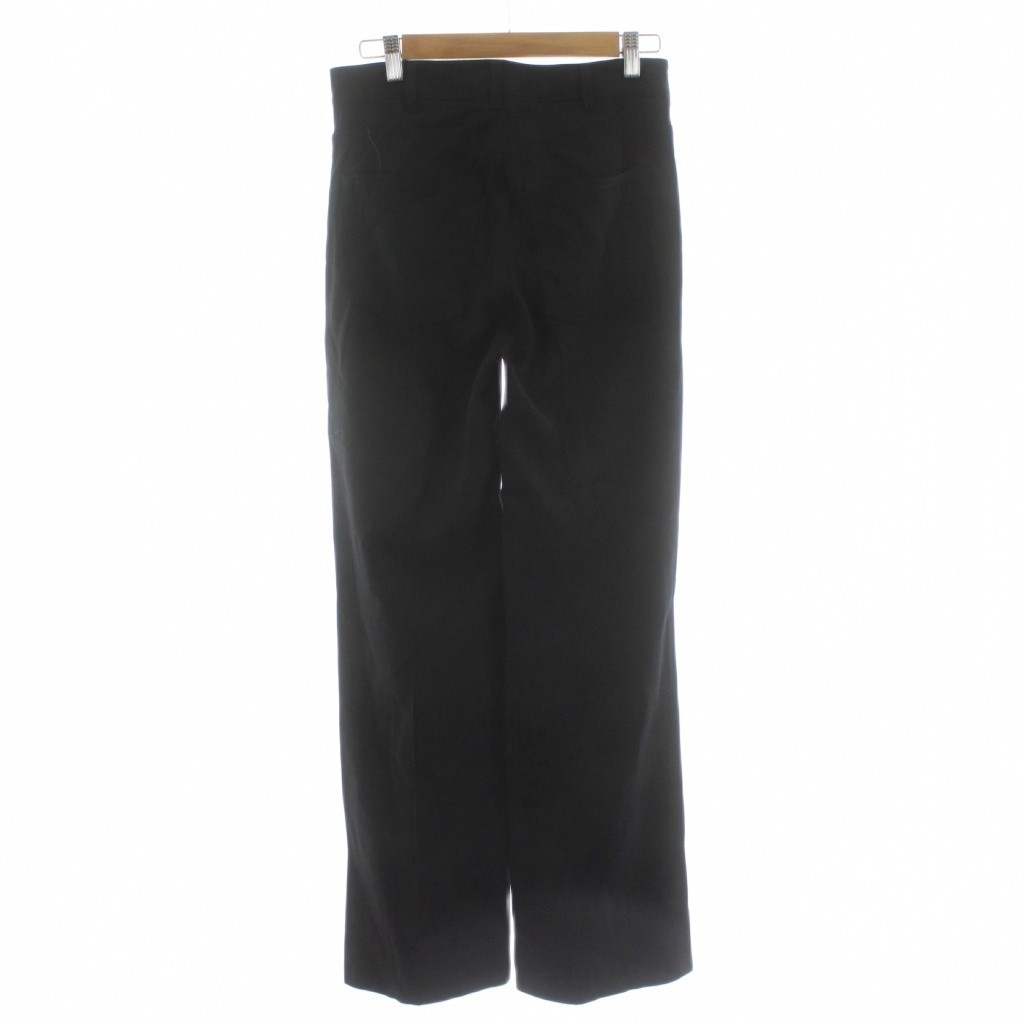 BALENCIAGA Straight Pants Zip Fly Wool 32 Black /KU Men's thumbnail 2