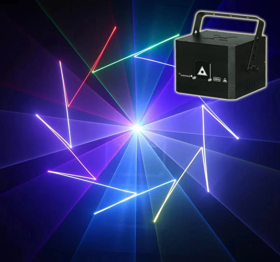 2W 3W 5W Full color RGB Animation Laser Projector Light Party DJ Disco SHOW Stag - Image 2 of 4