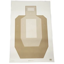 Action Target IPSC Paper Target with Visible Scoring Zones, Brown, 23" x 35", 1