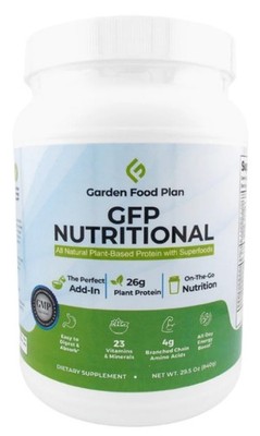 Garden Food Plan GFP Nutritional Protein Powder 29.5 Oz