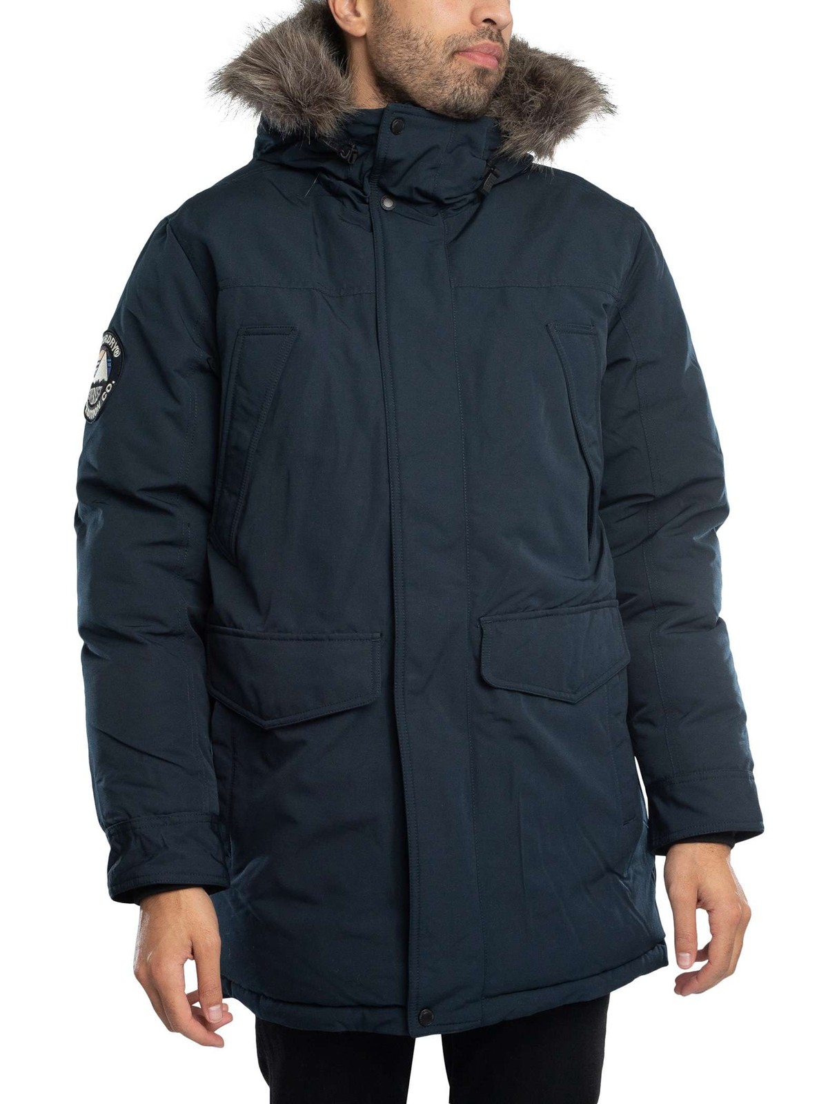 Superdry Blue Synthetic Fur Parka Everest - Image 2