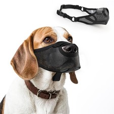 Dog Muzzle for Small Medium Large Sized Dogs, Adjustable Basket Muzzle for Do...