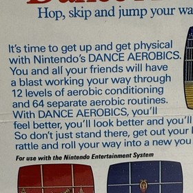 NEW Dance Aerobics Nintendo NES-GP Video Game Pak Factory Sealed REV-A JAPAN