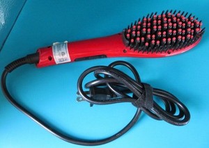 Electric Handheld CERAMIC Hair Straightening BRUSH Tame Curls Angel Heat