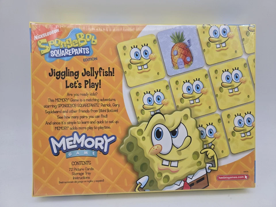 SpongeBob SquarePants Memory Game MB Games New Sealed Preschool Age 3+ - Image 2 of 2