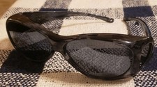 Jonathan Paul Brushed-Tone Fitover Sunglasses Brushed Steel and Blue