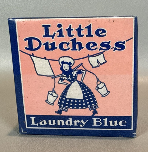 Vtg Little Duchess Laundry Blue Whitening Soap Box Pink Blue Bound Brook NJ NOS
