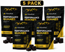 UltimaPeak Pure Himalayan Shilajit Gummies with 30 Count Pack of 5