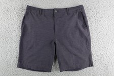 Faherty All Day Shorts Mens 35 Gray Jersey Chino Drawstring Stretch Beach Casual