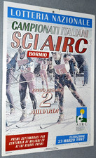 LOCANDINA LOTTERIA NAZIONALE  "CAMPIONATI ITALIANI SCI AIRC BORMIO" 1997