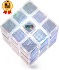 Rubik’s Pulse Cube Light-Up Brain Teaser Puzzle Game Fidget Toy for Kids Age 8+