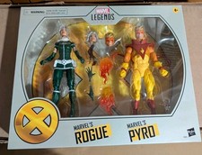 Hasbro Marvel Legends Series Marvel   s Rogue and Pyro 6  Action Figures Open Box