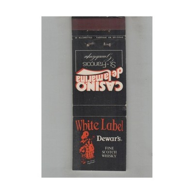 Matchbook Cover Dewar's White Label Fine Scotch Whisky