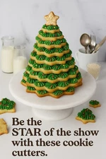 Christmas Star Cookie Cutters Set – Bake 3D Holiday Tree – Festive Kitchen Gift