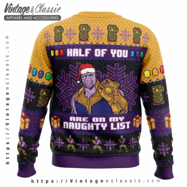Half of You Thanos Marvel Ugly Sweater