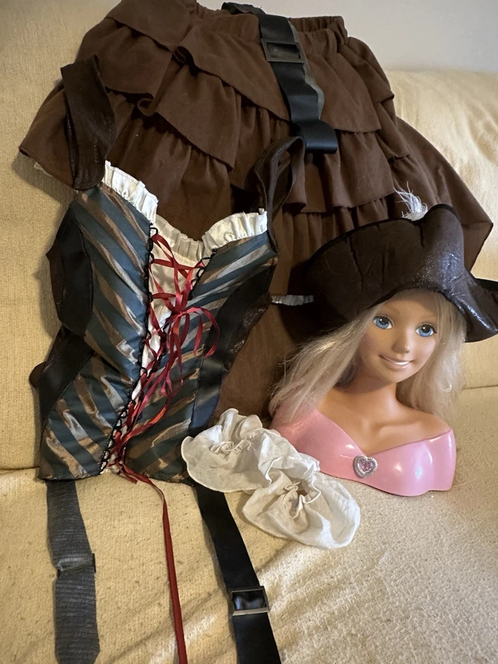 Lencería Sexy para Mujer Disfraz de Pirata Juego de Rol Halloween Pirata Niña De Lujo Med. Foto 3 de 4