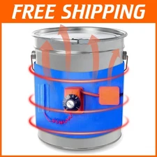 Adjustable Temperature Barrel Heater - Blue 5 Gallon Metal