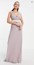Lilac Grey Bridesmaid Ball Prom Dress