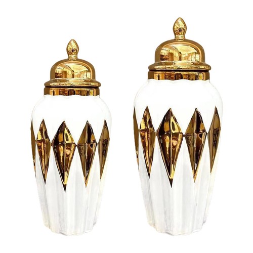 VASE EN PORCELAINE, pot de gingembre avec garniture dorée, fait à la main EUR 129,48 - FR