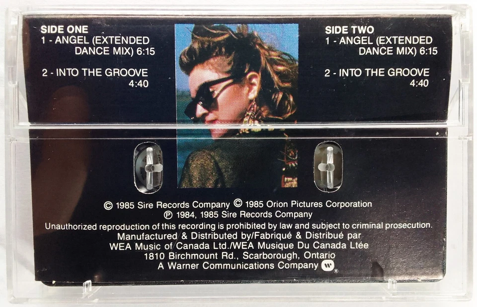 Madonna - Angel/Into The Groove (1985 Cassette, Canada) • EXCELLENT, TESTED - Image 2 of 4