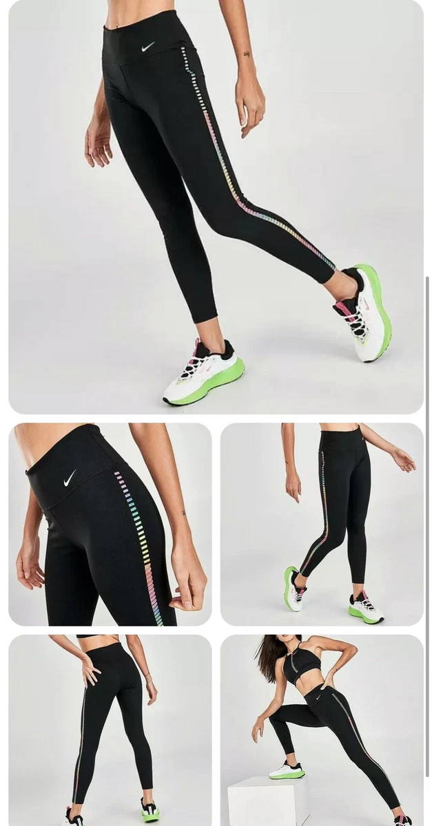 NIKE ONE Women's Mid-Rise Crop Leggings Iron Grey Heather White (Plus Size)  Legging Style: DD0344-068