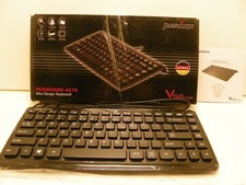 Perixx Periboard-407 Wired Mini USB Keyboard with 11 Hot Keys, Piano Black