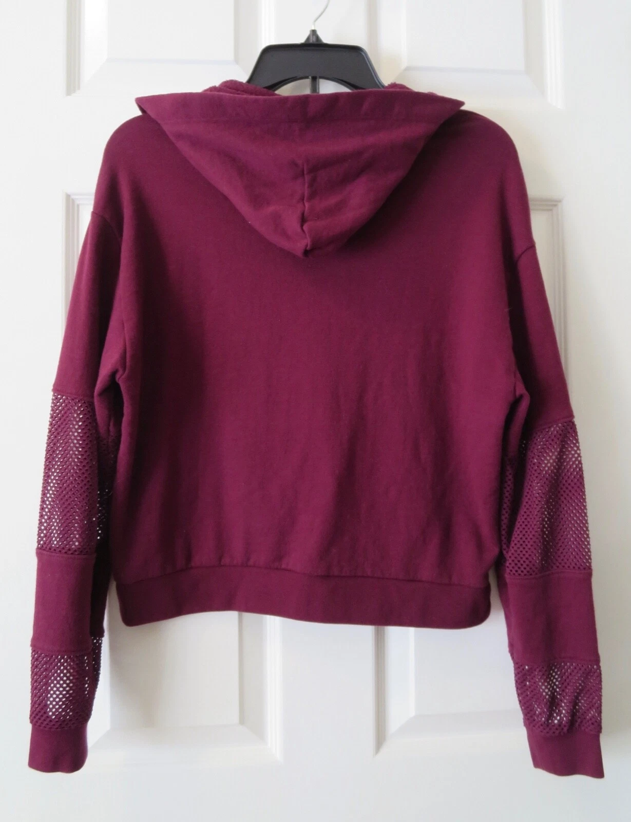 UNDERCOVER Victoria's Secret Crop Felpa con Cappuccio Maniche Lunghe Marrone Donna Small