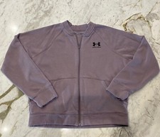 UNDER ARMOUR ZIP UP LOOSE WARM LINED TRACK JACKET WOMEN'S SIZE MEDIUM LAVENDER